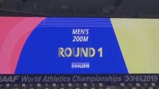 All Mens 200m heats Doha Athletic World Championships 2019