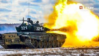 Horriying Moment !! Russian T-90A Tank Destroys Ukrainian Armed Forces