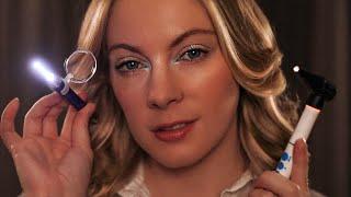 ASMR Ear Exam & Thorough Ear Cleaning  Ear to Ear, Binaural, Low Light