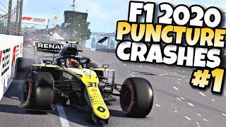 F1 2020 PUNCTURE CRASHES #1