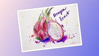 Видео-урок для детей от 7 лет. Dragon fruit. Рисуем питахайю.