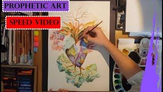 Art During Worship & Bible study – A WORSHIPING HEART FOR GOD – Mixed Medium 2020