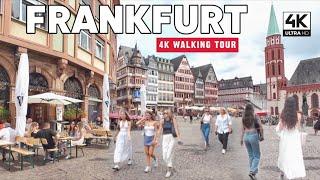 FRANKFURT, GERMANY  4K WALKING TOUR OF CITY CENTER , DOWNTOWN AND BANKING DISTRICT [4K HDR 60fbs]