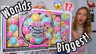 ASMR UNBOXING THE *WORLD'S BIGGEST* MYSTERY ADVENT CALENDAR!!L.O.L MEGA BALL MAGIC (60+ BALLS!🫢⁉️)