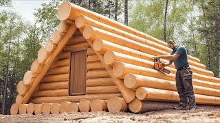 Man Builds Survival Cabin in the Middle of Nowhere | by @bushcraftoutdooradventures3135