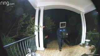 Man wearing TV on head caught on camera leaving old TVs on Virginia front porches | ABC7