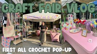 My First All Crochet Items Market In 2024  Outdoor Booth Set Up  Craft Fair Prep Vlog ️