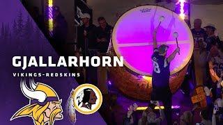 Steve Jordan Sounds The Gjallarhorn, Leads Skol Chant Prior to Minnesota Vikings-Washington Redskins