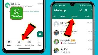 Как удалить нижнюю панель навигации WhatsApp 2024 |  Изменить панель навигации WhatsApp снизу вверх