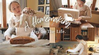 Homemaking DITL || kitchen organization  + a little sewing project + baking banana bread + more.