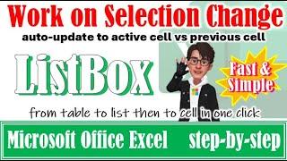 Assign ListBox items to active cellAdd items to ListBoxUnselect itemsTable to listbox #excel #vba