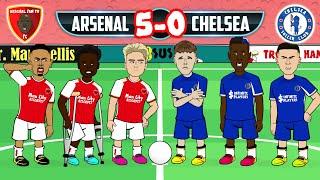 5-0! Arsenal DESTROY Chelsea! (Havertz White Trossard Parody Goals Highlights 2024 Chant)