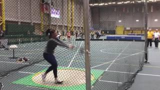 Emma Bauer 16lb Weight - Feb. 20th, 2017 - PB 15.87M - #1 Canadian Youth 2017