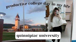 DAY IN MY LIFE at quinnipiac university: productive college day in my life | in-person freshman 2021