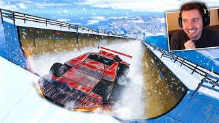 GTA V Online: VAI E VOLTA na pista infinita de NEVE! (SKATE)