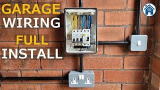 How to wire a garage. Garage electrics installation. Sockets, lighting, conduit, consumer unit!