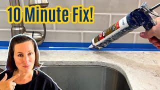 How to Replace Caulk on a Kitchen Tile Backsplash - How To Caulk Kitchen Countertop