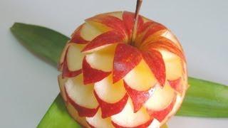 How to make apple sculpture - J.Pereira-Art Carving