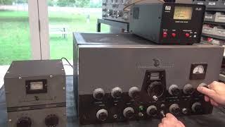 Initial test Johnson Viking II Tube Transmitter Repair of Vintage Ham gear D-lab