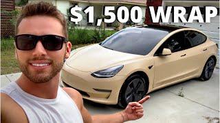I Wrapped My Tesla For $1,500 | Logan Price