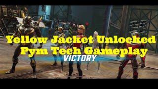 Yellow Jacket Unlocked - Pym Tech Gameplay in Blitz - Tier 8.0 - Marvel Strike Force - Free to Play