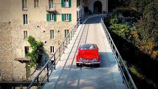 Drone Views of Switzerland in 4k: Triumph TR 4 in Solduno & Intragna