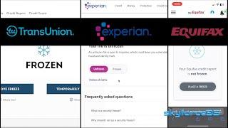 How to Freeze your Credit for Free - Experian, Transunion, Equifax