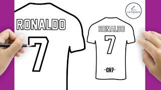 Comment dessiner le maillot de Cristiano Ronaldo - Tutoriel facile