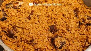 How to Prepare Beef Pilao (Rice and Beef) Ugandan Food - Mom's Village Kitchen - African Food