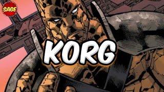 Who is Marvel's Korg? "Stone Cold" member of the Warbound.