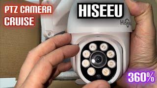 Hiseeu 2K PTZ Security Camera Outdoor, Auto Tracking&Light Alarm Floodlight 360° View