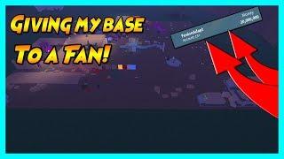 Giving a Fan 10mill Plus my Base!|Lt2 Roblox|