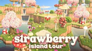 Super Cute Strawberry Themed Island  | ACNH Island Tour