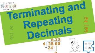 Terminating and Repeating Decimals | Math 7 | Simplifying Math