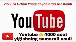 7 Kunda 4000 soat Yeg'ish / Youtube 4000 Soat Xafsiz yeg'ish / #Monetizatsiya