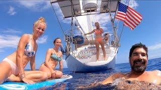 SHARK BAIT HOO HA HA!  The Perfect Day at Sea (Part 2 of 6) - SV Delos Ep. 340