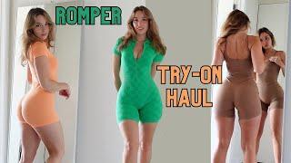 ROMPER TRY-ON HAUL- Athleisure, onesie's, squat tested