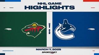 NHL Highlights | Wild vs. Canucks - March 7, 2025