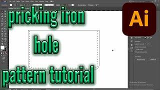 leather pattern tutorial: leather puncher hole pattern in adobe illustrator!