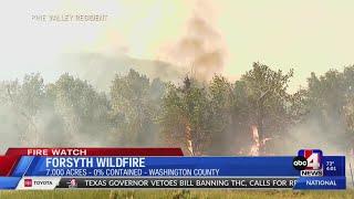 Team coverage on the Forsyth Fire burning near Pine Valley