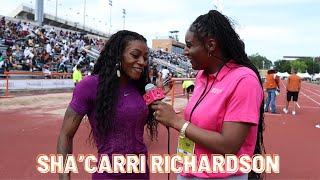 Texas Relays | Sha’Carri Richardson talks meet & greet, Outdoor season goals and more