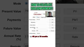 How to calculate a balloon payment when structuring creative financing deals.