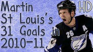 Martin St Louis's 31 Goals in 2010-11 (HD)