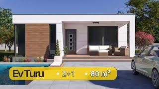 2+1 Modern Müstakil Ev Planı | Müstakil Ev Turu ve Müstakil Ev Yapımı