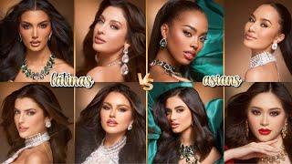 Latinas V/S Asians - Miss Universe 2024 Contestants | Beauty Pageant Hub