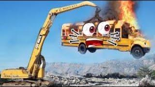 Doodles Amazing Dangerous Powerful Excavator Destroy Car  Monster Truck Crushing Car  Woa Doodles