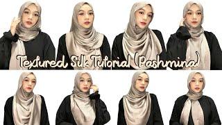 8 Tutorial Pashmina Silk Lebaran l Textured Silk