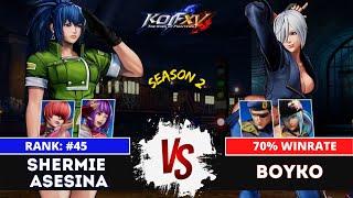 KOFXVSHERMIE ASESINA (Leona/Athena/Shermie) vs BOYKO (Heidern/Angel/Isla)Ranked Match - 08/24