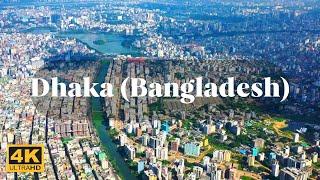 World travel, Aerial view of Dhaka (Bangladesh) 4k video.