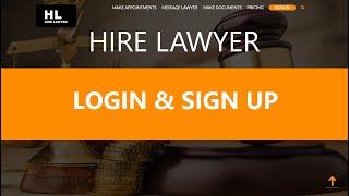 Web Development Project: Hire Lawyer Website - Part 3 Login and Sign up